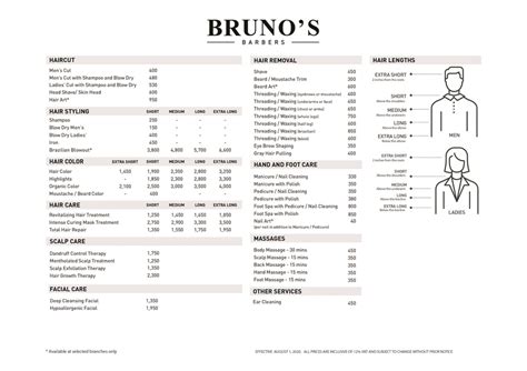 BRUNOS BARBERS .